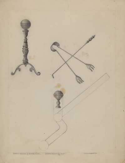 Andiron and Fireplace Set
