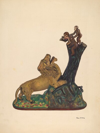Toy Bank: Monkey and Lion