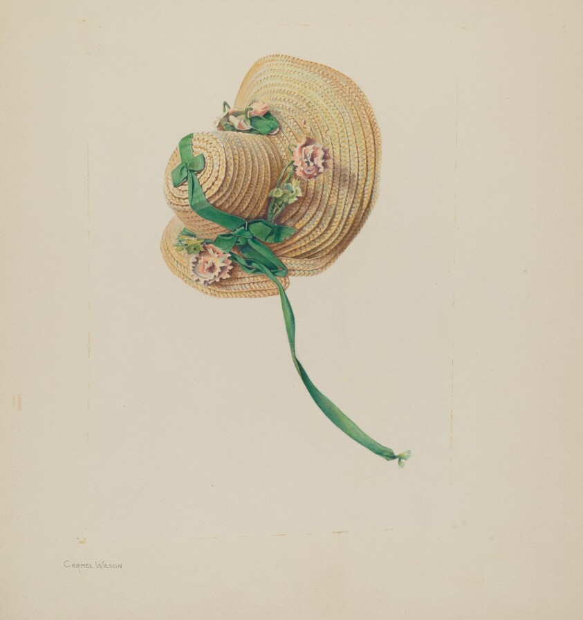 Doll's Straw Bonnet