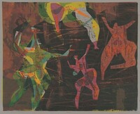 A Moonlight Swim, Warrington Colescott, 1952