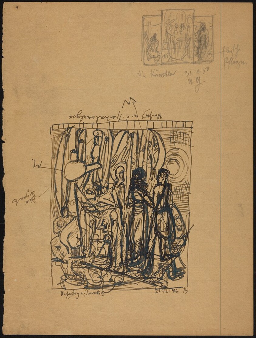 Argonauts (Sketch for Triptych and Study for Center Panel)