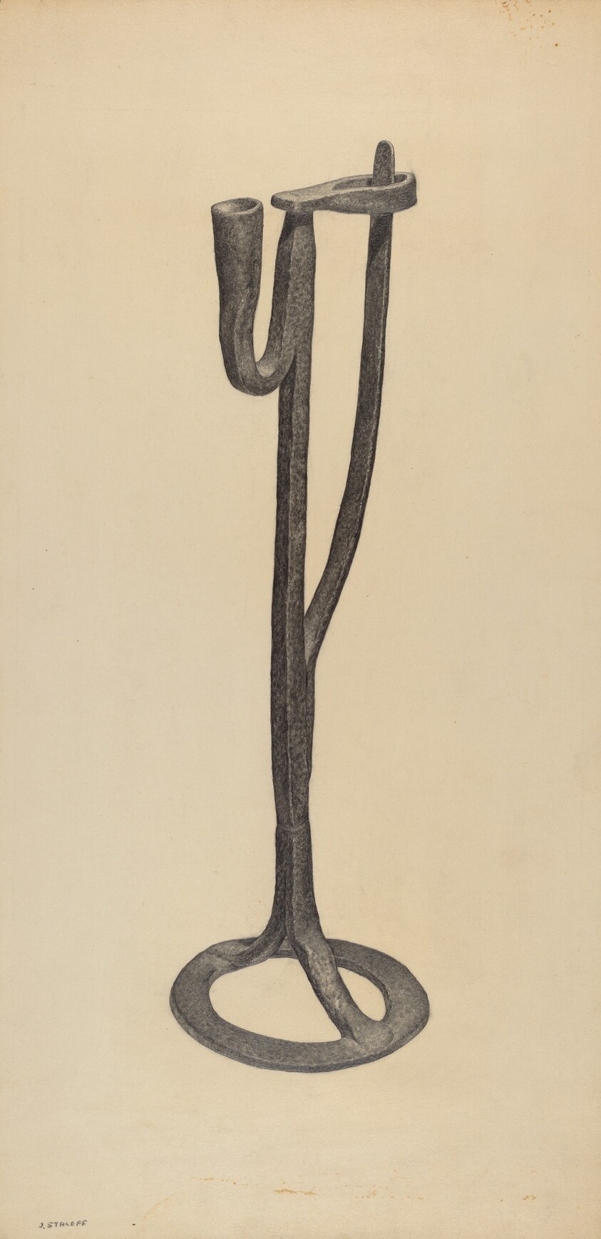 Candle and Rush Light Holder