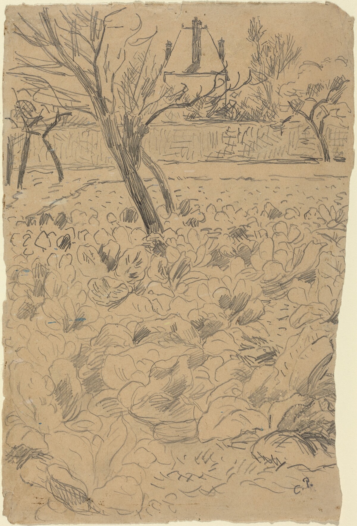 a) The Cabbage Field (Le Champ de choux); b) The Cabbage Field (Le Champ de choux)
