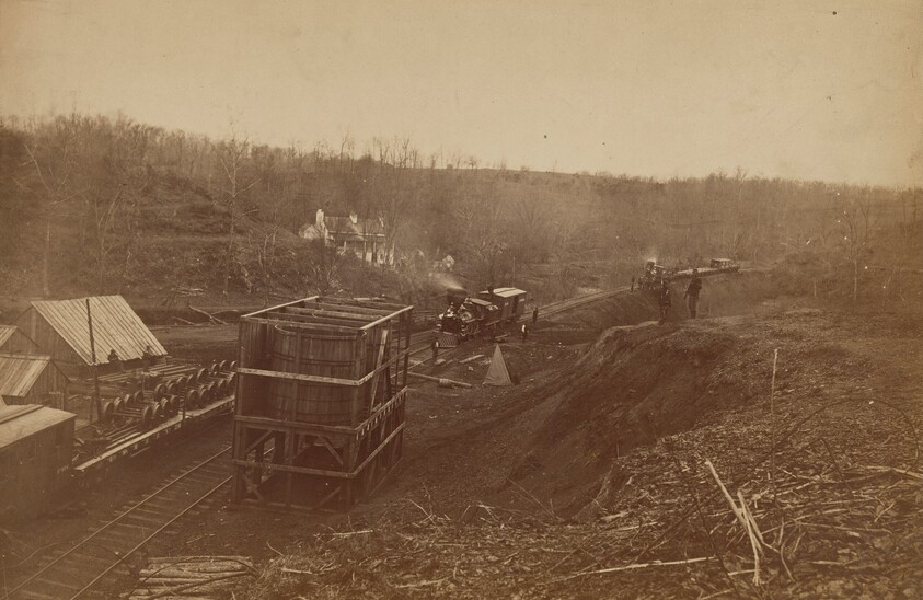 Military Railroad Repair of Bull Run Bridge