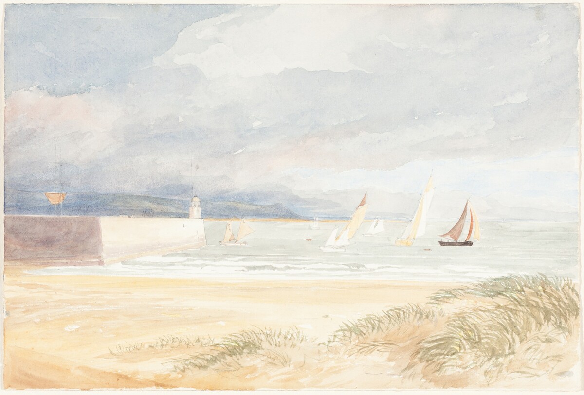 Shore Scene with Sailboats (Portland, Dorset?)