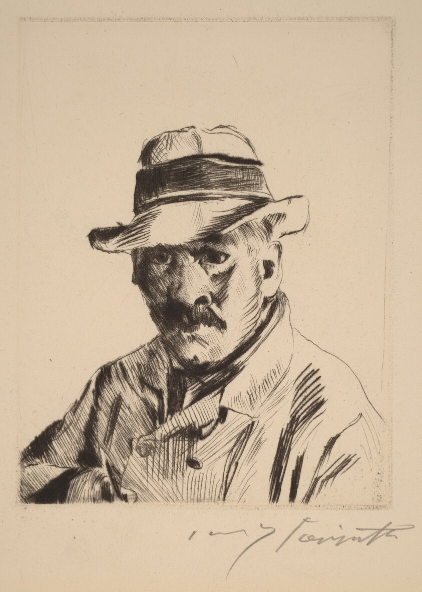 Selbstbildnis im Strohhut, als Brustbild (Self-Portrait in a Straw Hat, Bust Length)