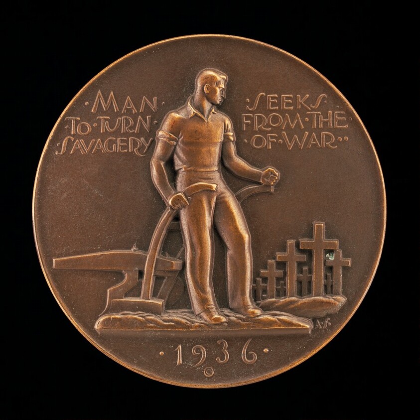 Man Seeks to Turn from the Savagery of War [reverse]