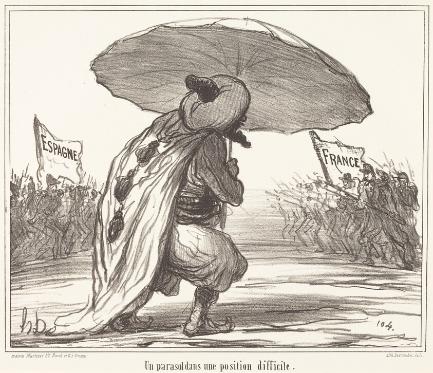 Un Parasol dans une position difficile