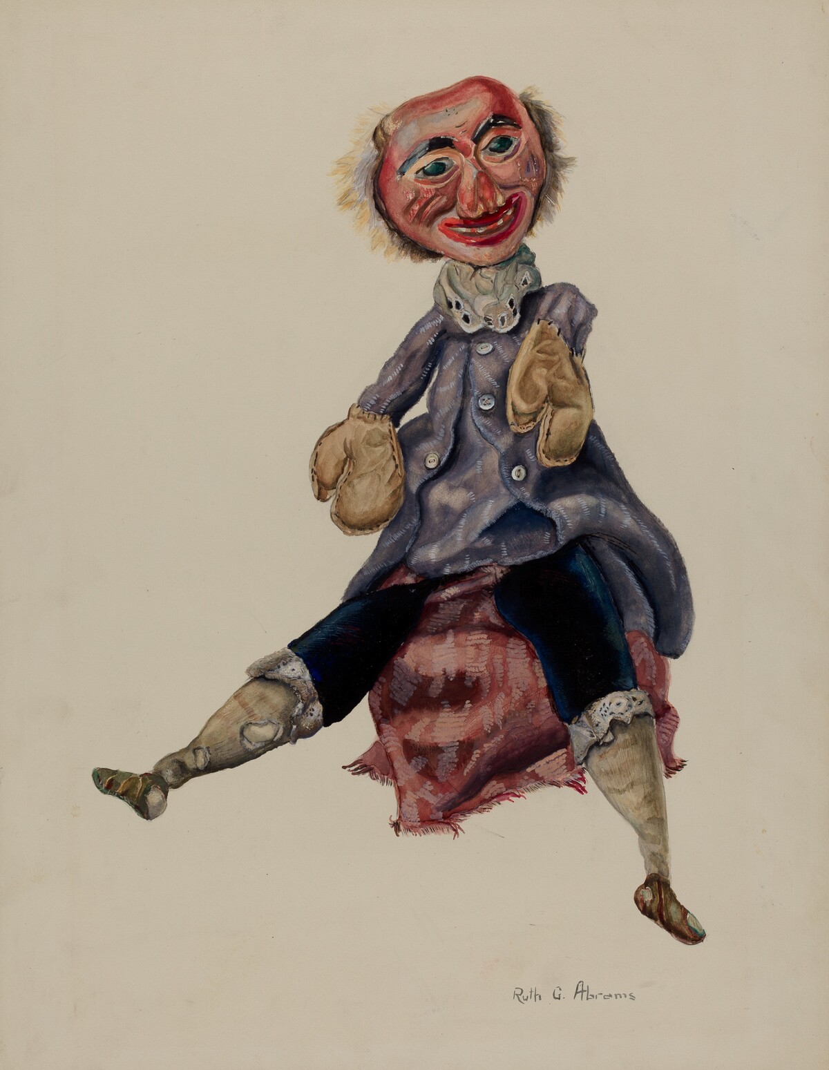 "Punch" Boxer with Blue Coat