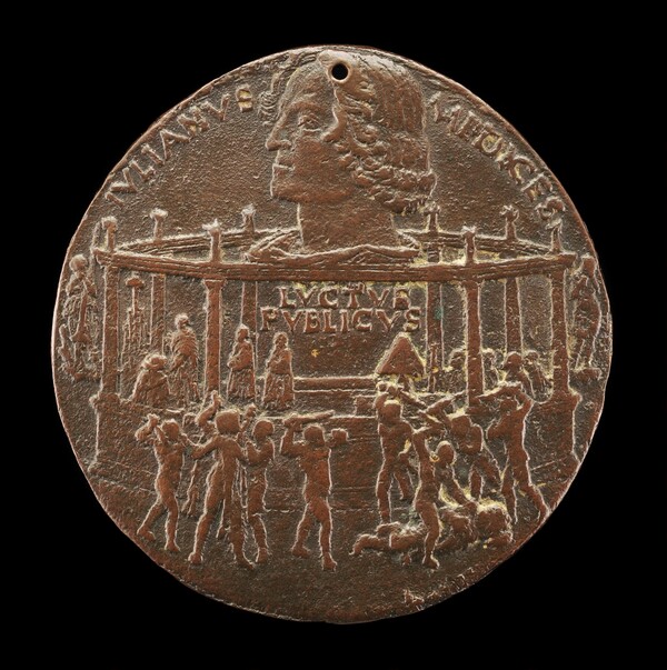 The Murder of Giuliano I de' Medici (The Pazzi Consiracy Medal) [reverse]