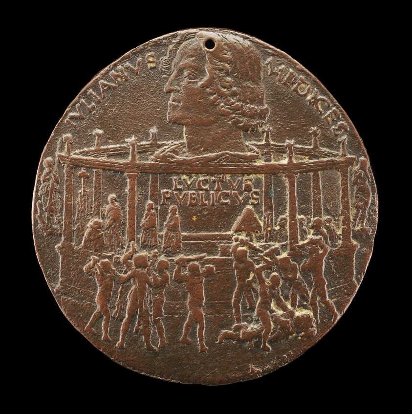 The Murder of Giuliano I de' Medici (The Pazzi Consiracy Medal) [reverse]