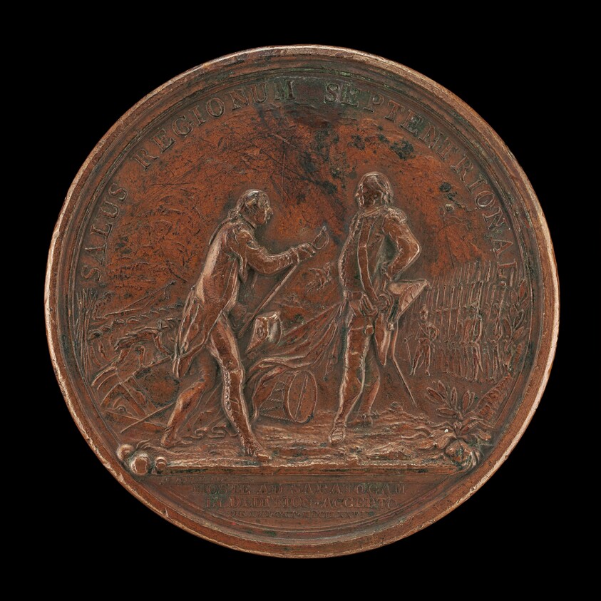 General Burgoyne Surrenders His Sword to General Gates at Saratoga [reverse]