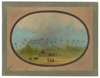 A Small Tobos Village, George Catlin, 1854/1869