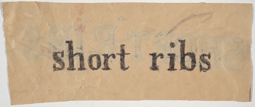 Untitled (short ribs) [verso]