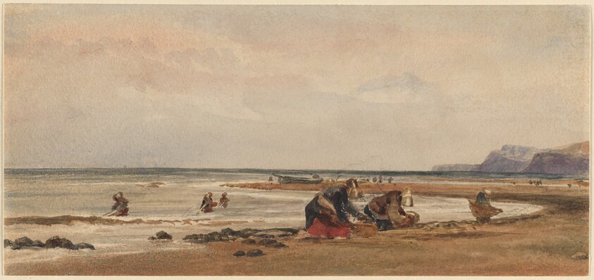 Seaweed Gatherers on the Shore at Redcar, Yorkshire