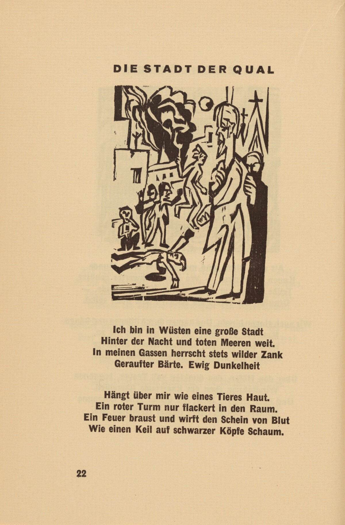 Die Stadt der Qual (The City of Agony) (headpiece, page 22) from Georg Heym: Umbra Vitae (Georg Heym: The Shadow of Life)