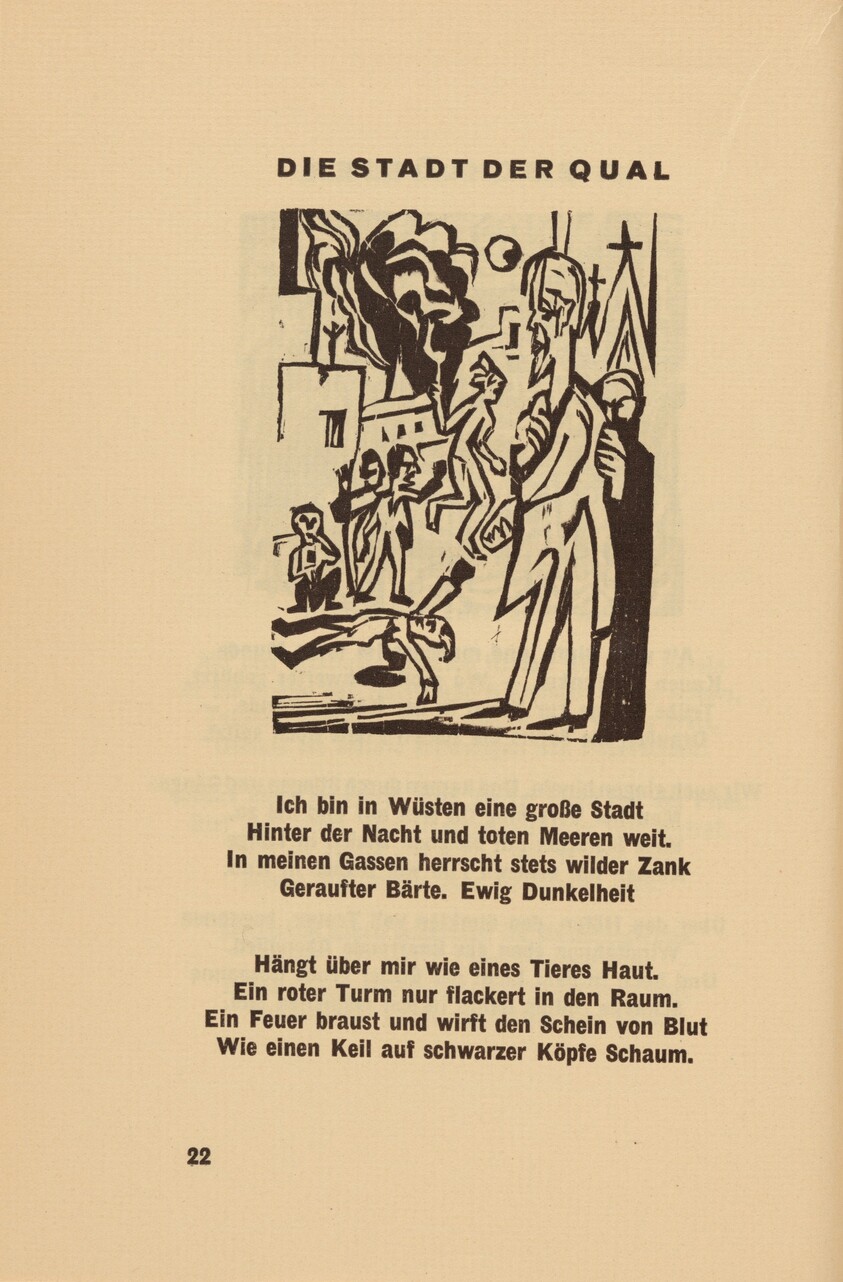 Die Stadt der Qual (The City of Agony) (headpiece, page 22) from Georg Heym: Umbra Vitae (Georg Heym: The Shadow of Life)