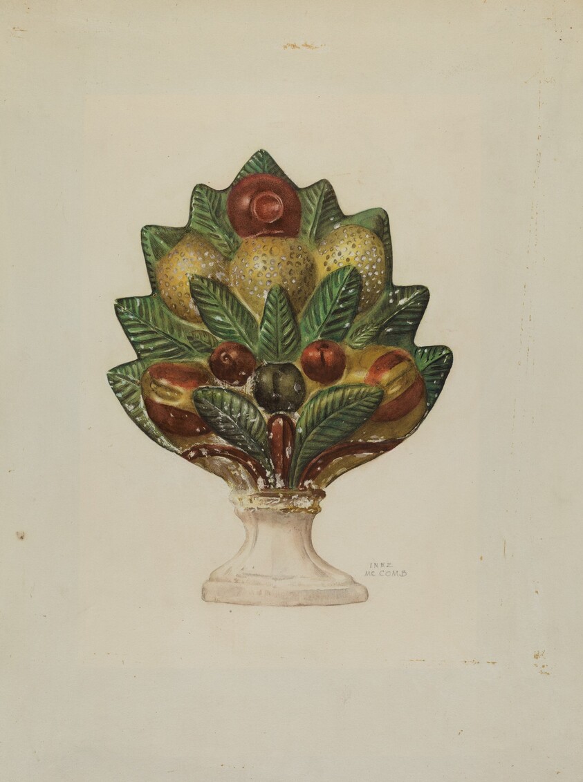 Pa. German Chalkware Mantel Ornament