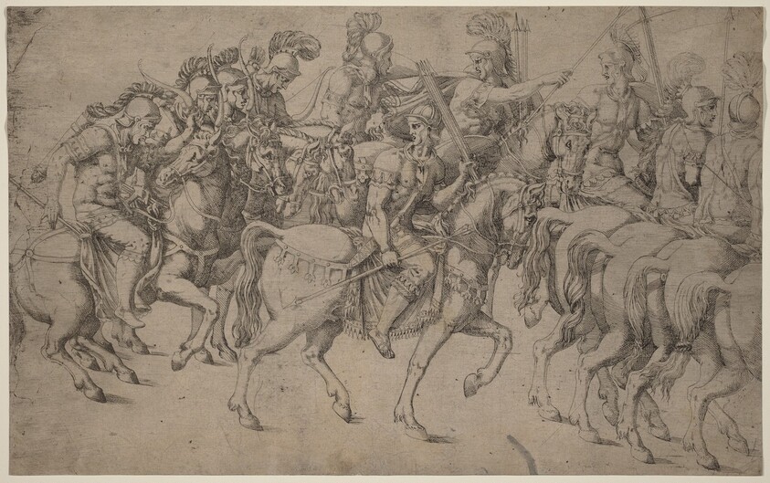 Riders Carrying Bows and Javelins