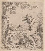Adam and Eve, Simone Cantarini, 1640s