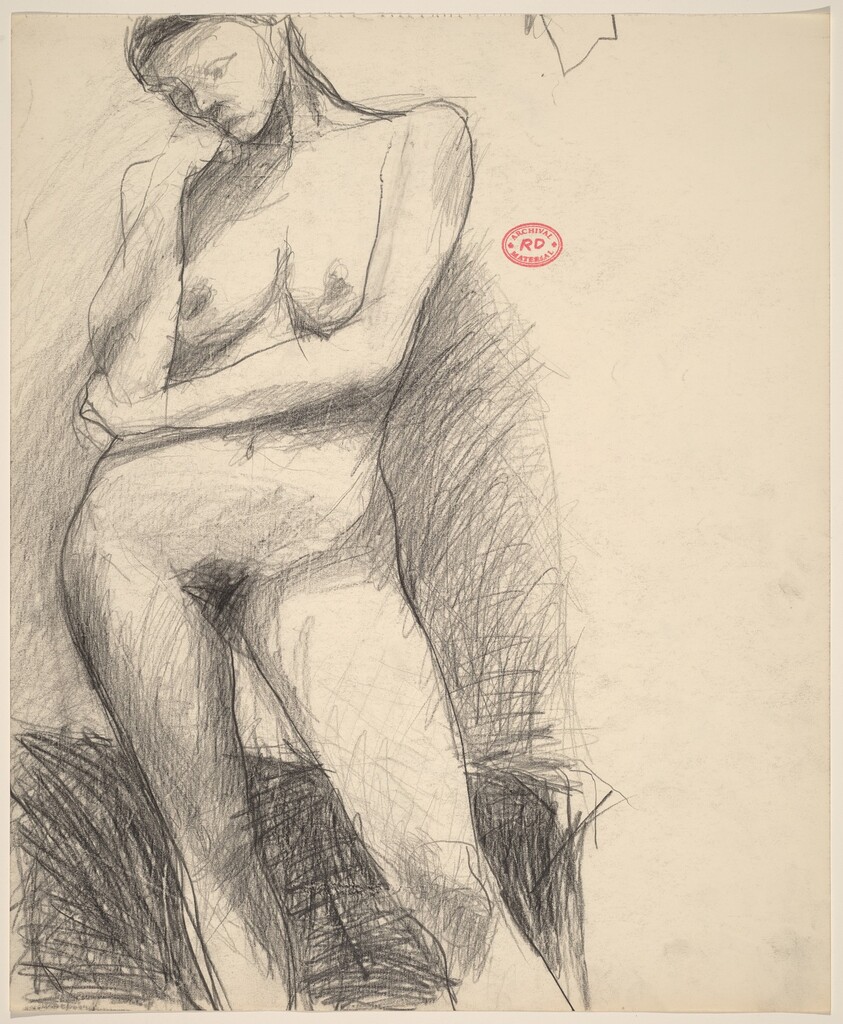 Untitled [standing nude resting her head on her right hand]