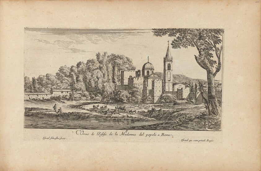 Veue de l'Eglise de la Madonna del popolo à Rome