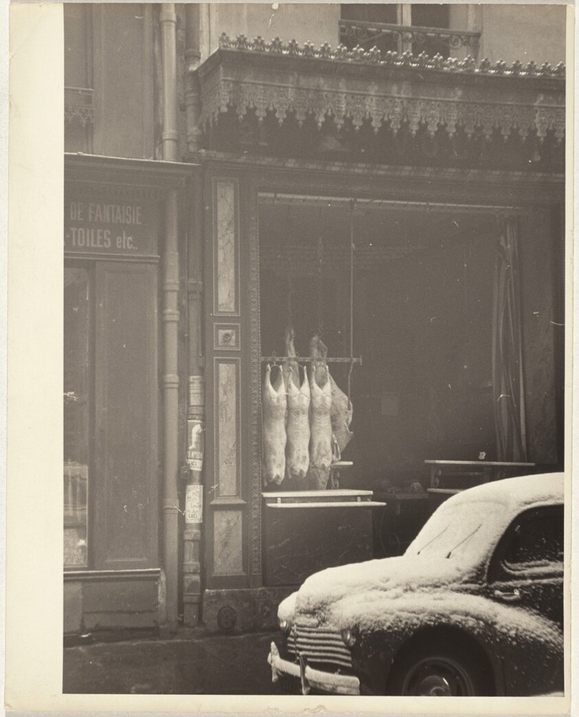 Butcher shop window, Paris