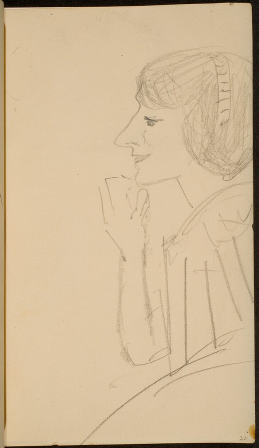 Frau im Profil (Woman in Profile) [p. 21]