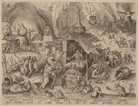 Avarice, Pieter van der Heyden after Pieter Bruegel the Elder, published 1558