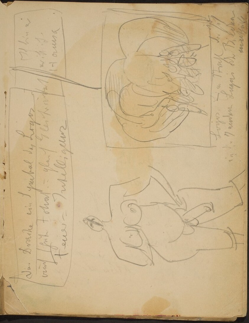 Zwei Skizzen und Notizen (Two Sketches with Notations) [p. 3]