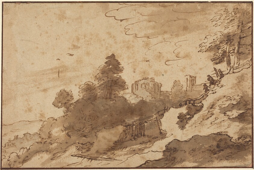 Landscape with Bridge and Ruins in Background
