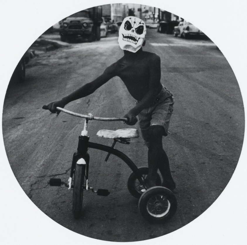 Masked Boy on Trike, West Oakland, California
