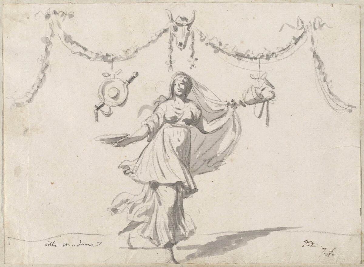 Ornament with a Woman in Ancient Dress