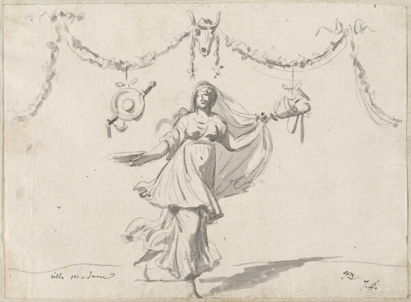 Ornament with a Woman in Ancient Dress