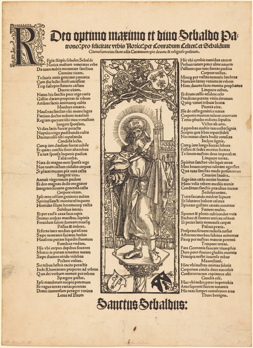 Saint Sebaldus Standing on a Column