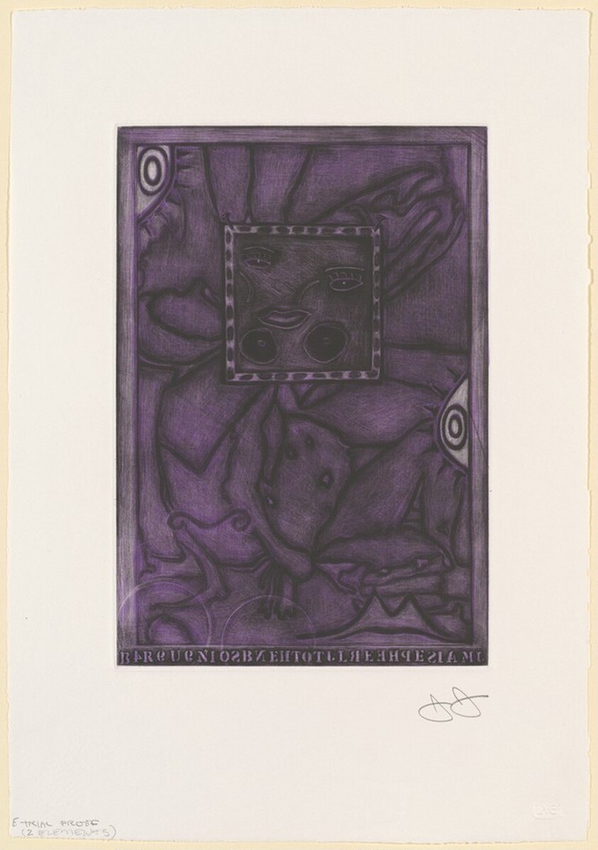 Untitled (Purple Mezzotint) [trial proof E]