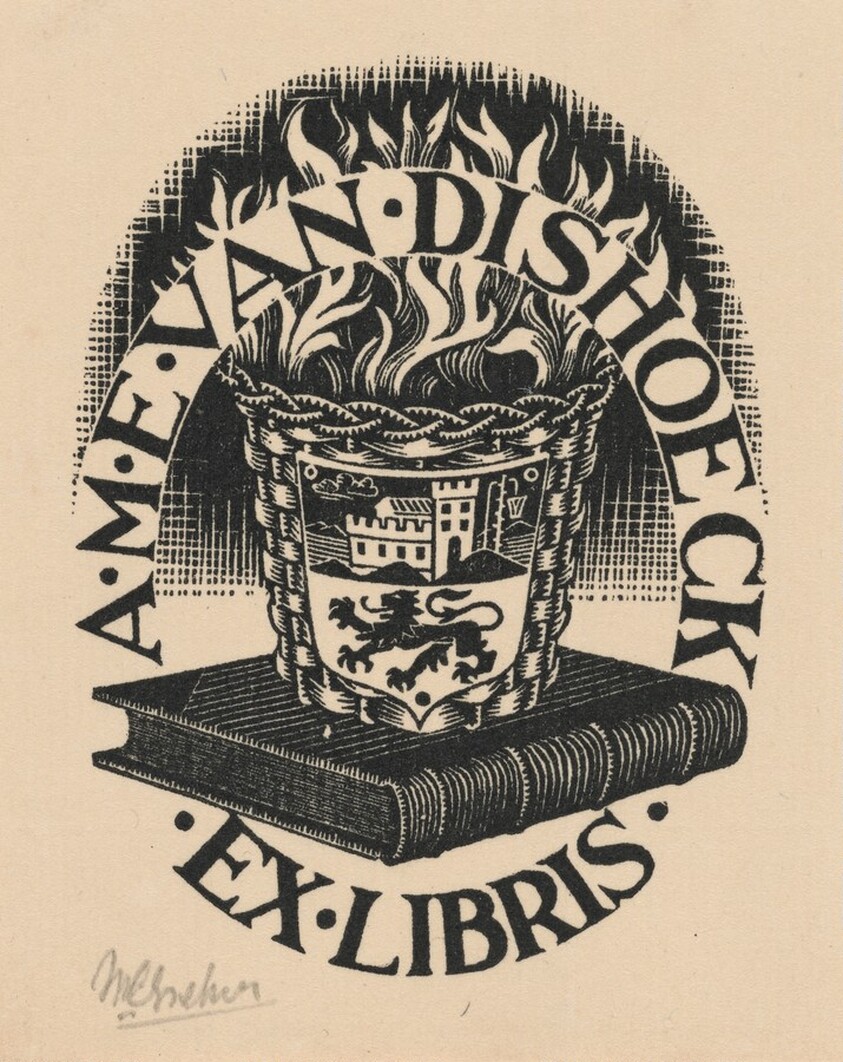 Bookplate A.M.E. van Dishoeck