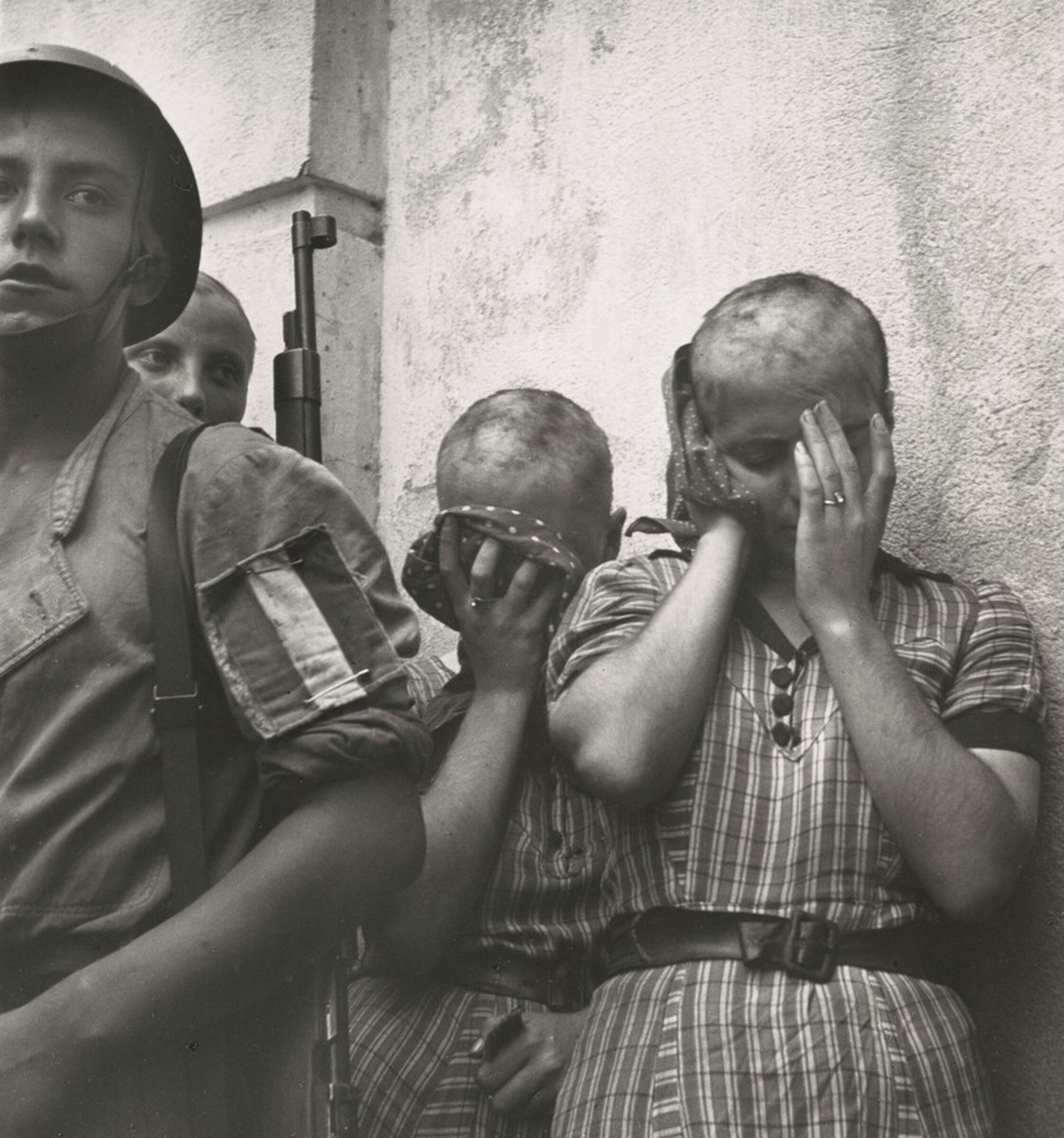Untitled (women accused of collaboration, St. Tropez, France), Constance Stuart Larrabee, 1944, printed later