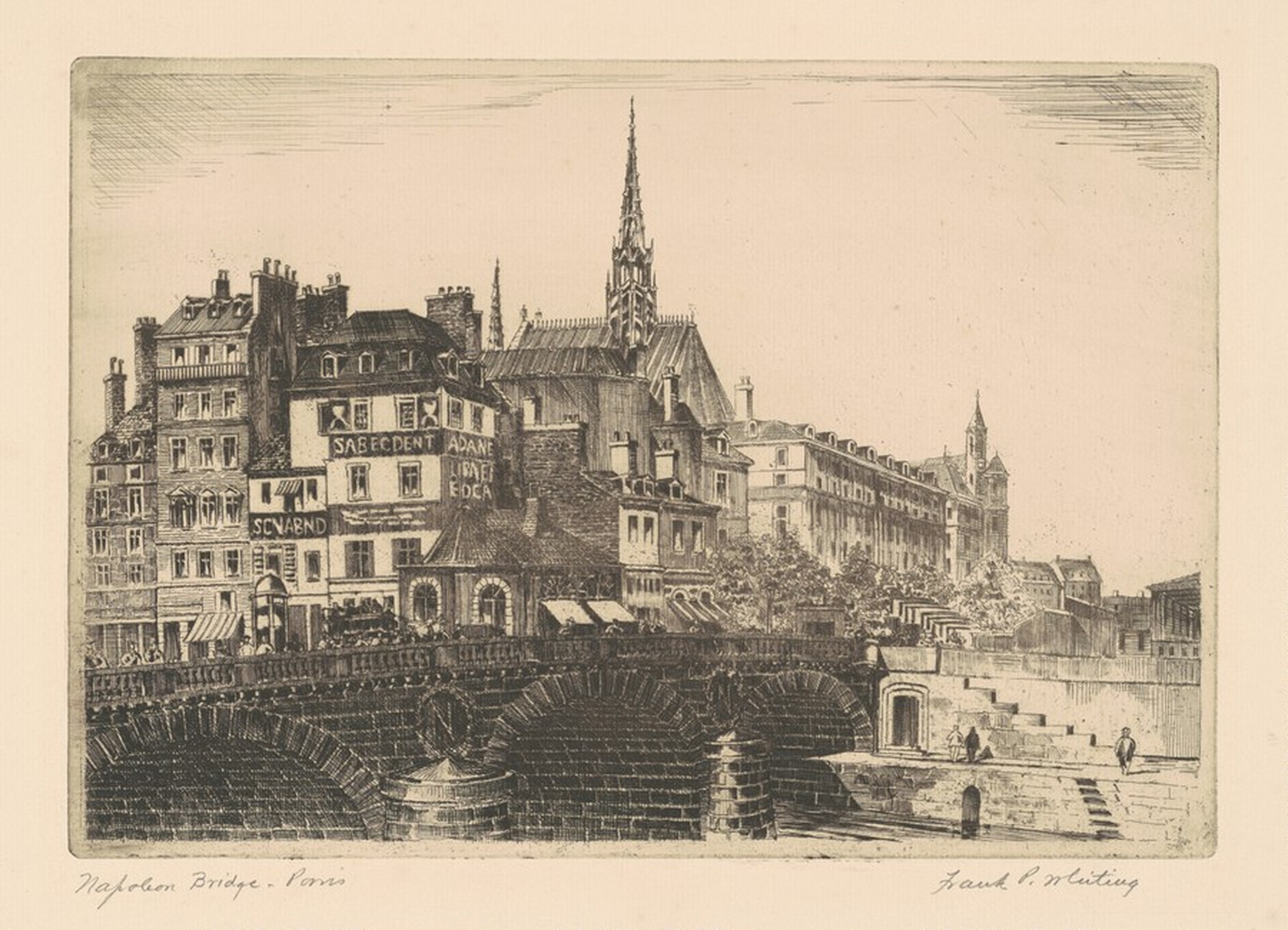 Napoleon Bridge, Paris, Frank P. Whiting, 1947