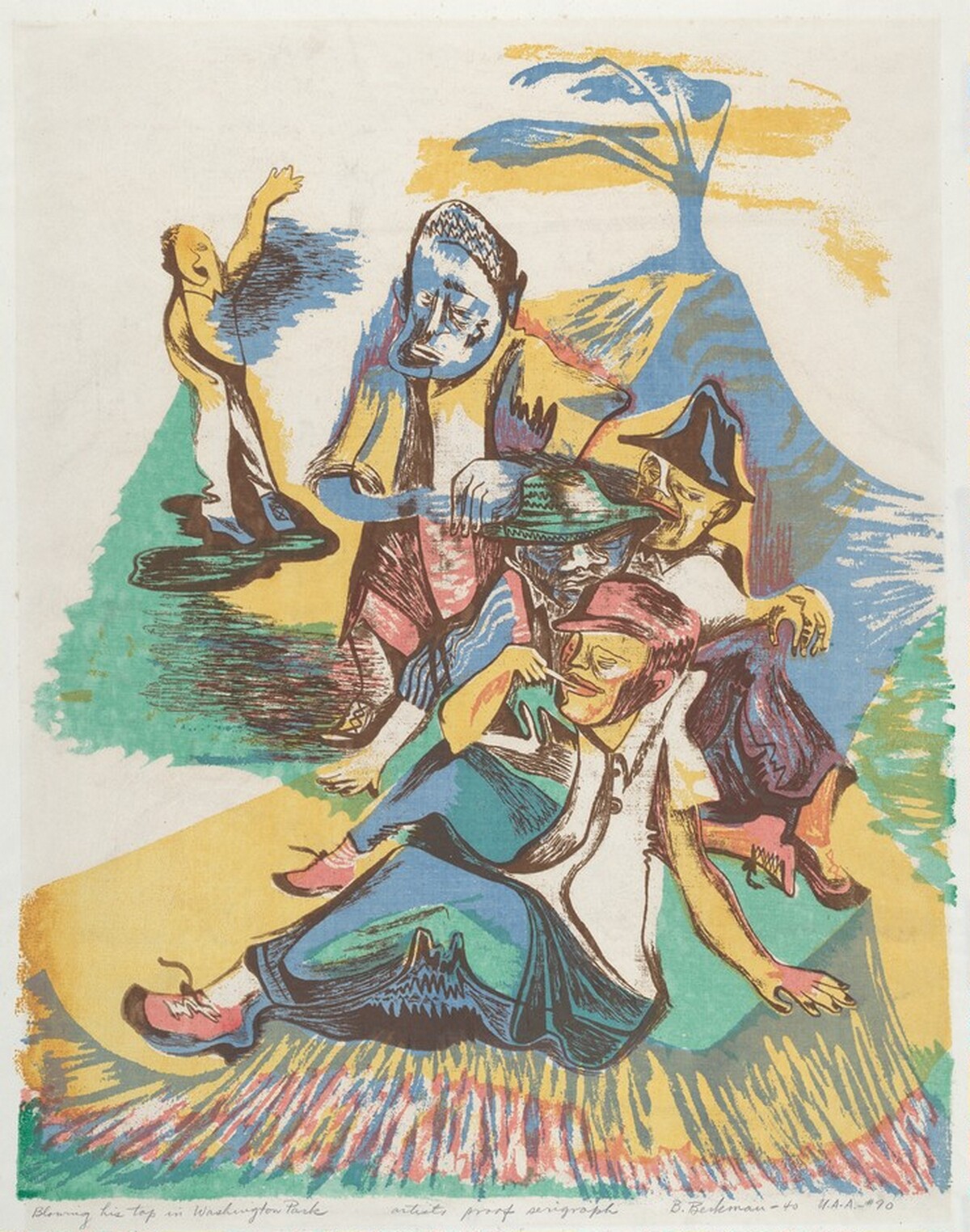 Blowing his top in Washington Park