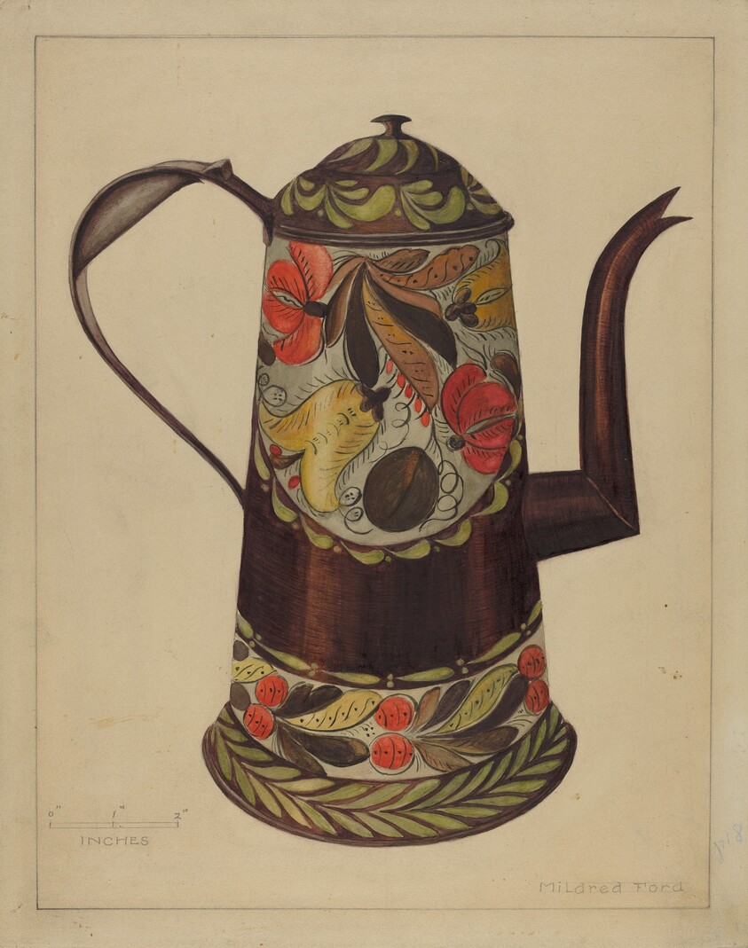 Toleware Coffee Pot