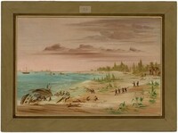 Wreck of the Aimable, on the Coast of Texas. 1685, George Catlin, 1847/1848
