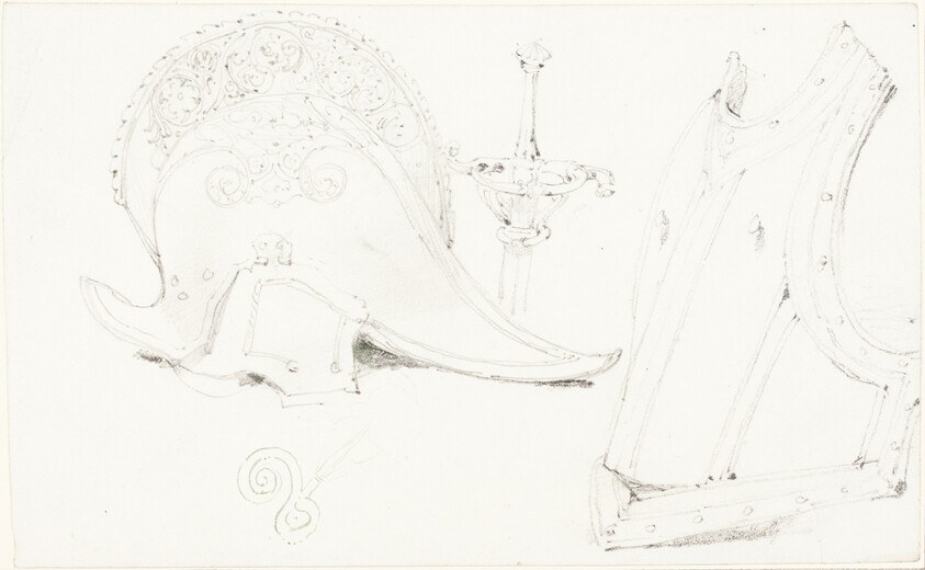 Study of a Helmet, Breastplate, and Rapier