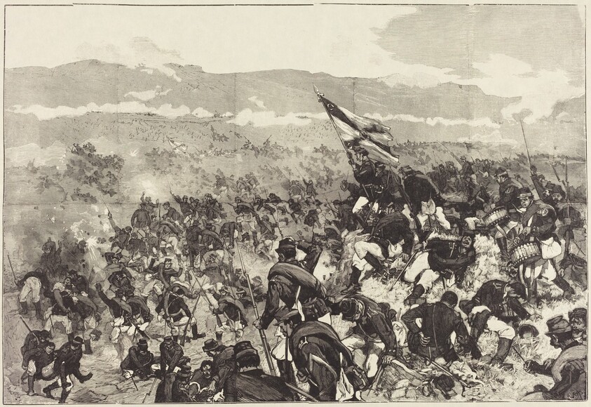 Bataille de Plevna.  Le 30 Juillet, Attaque des Hauteurs...