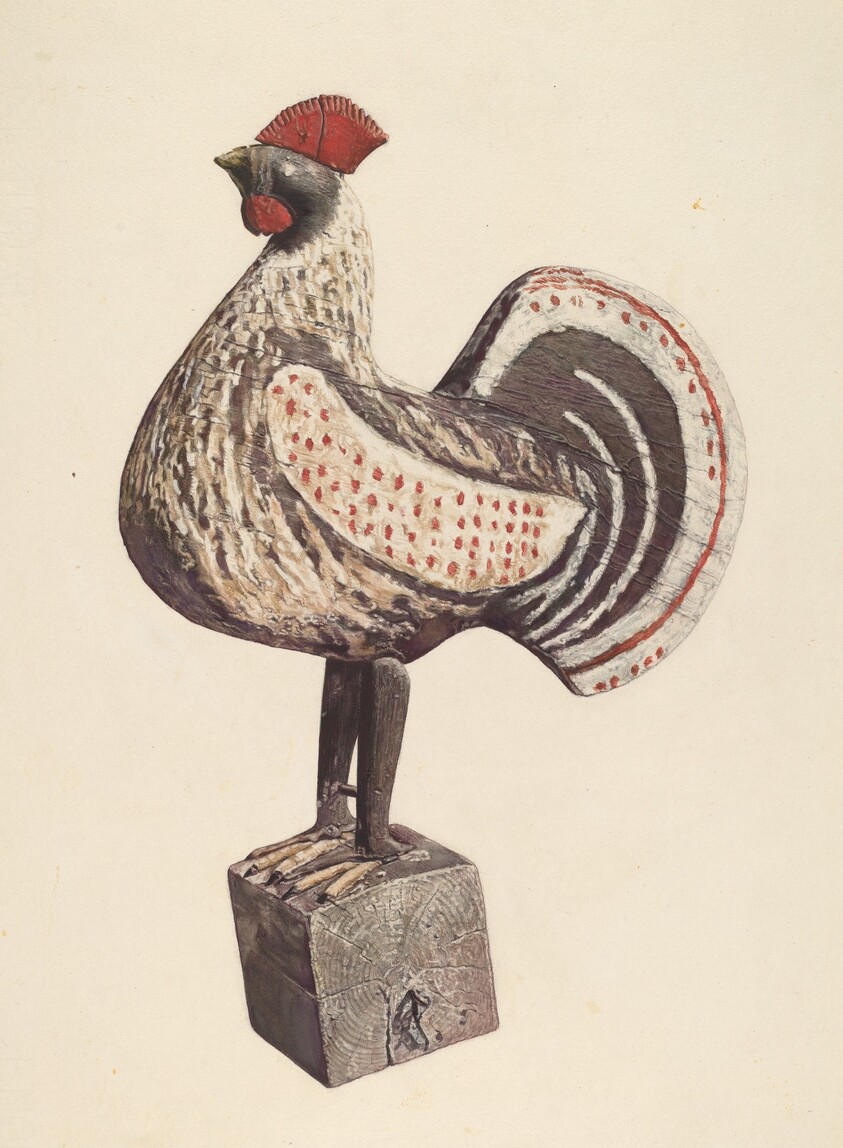 Wooden Rooster