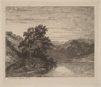 Trees by a River, Alexandre Calame, 1838