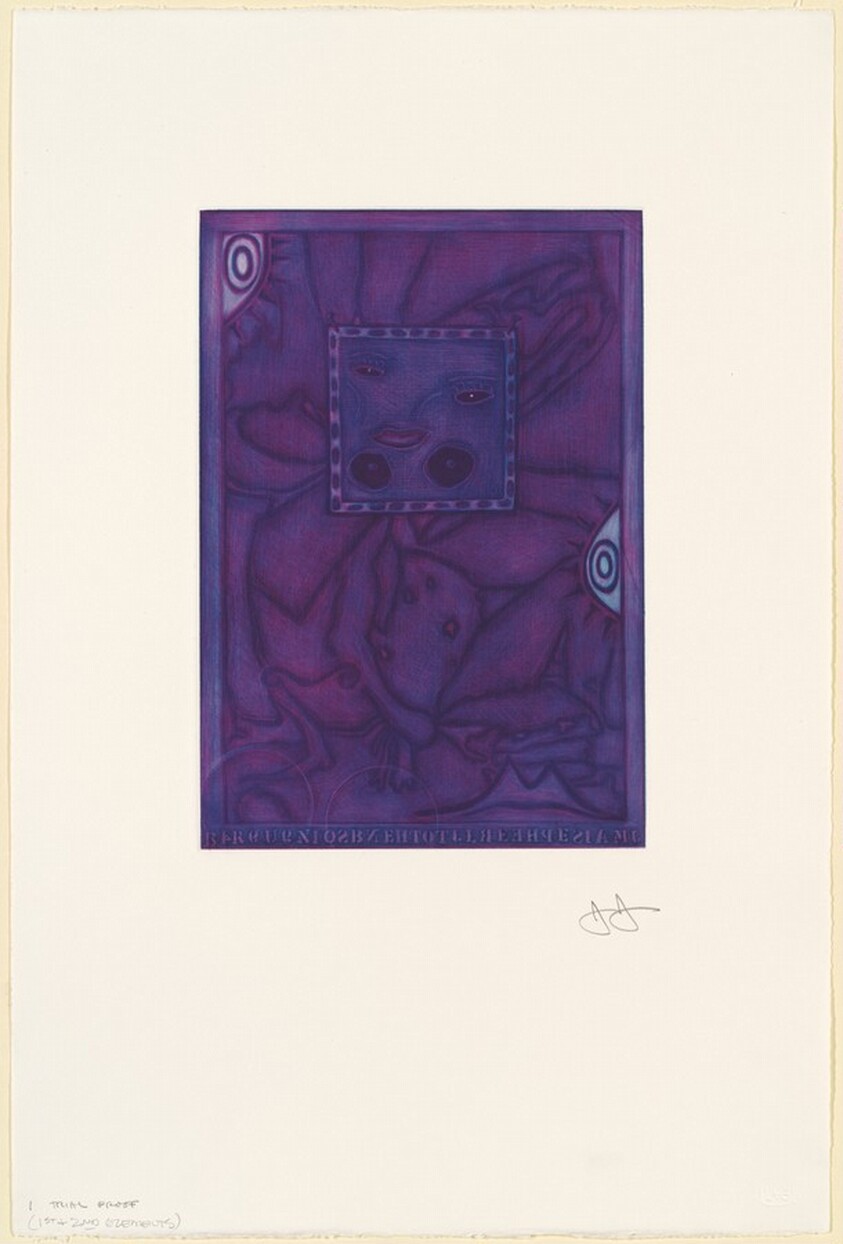 Untitled (Purple Mezzotint) [trial proof I]