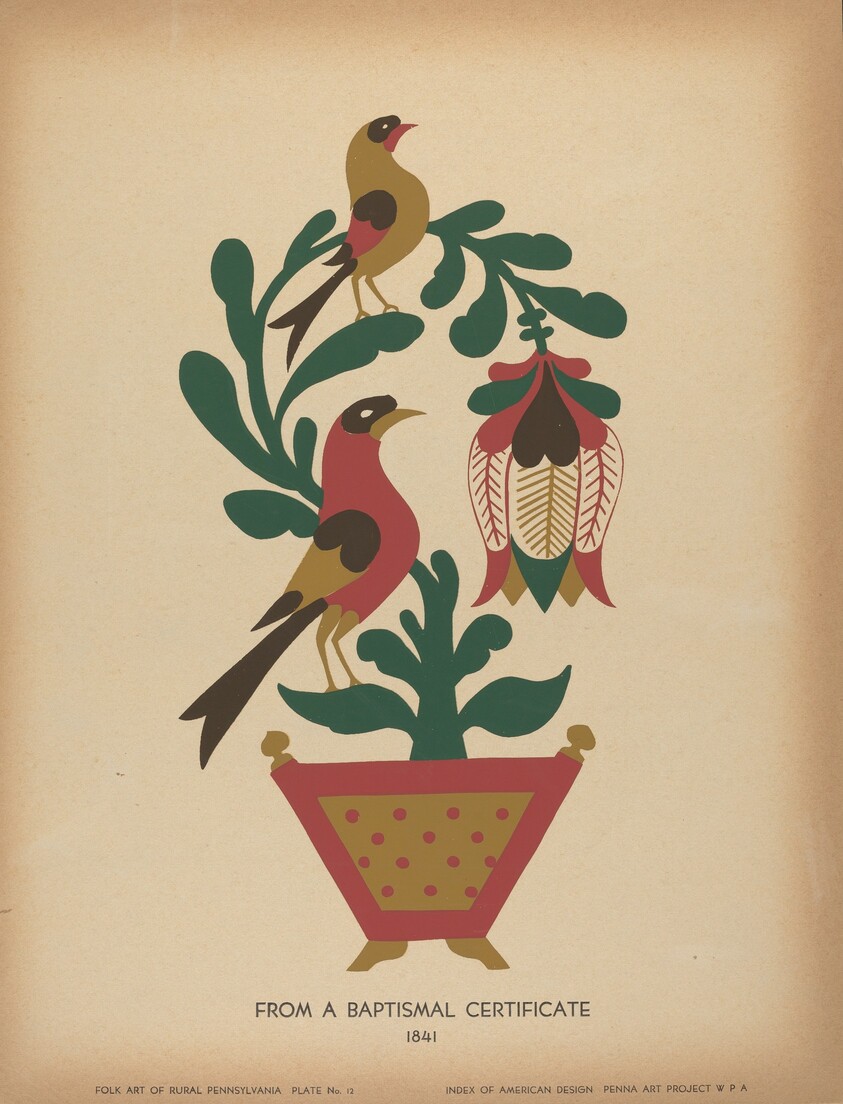 Plate 12: From the Portfolio "Folk Art of Rural Pennsylvania"