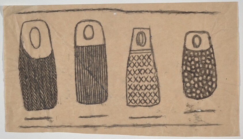 Untitled (Four Patterned Forms)