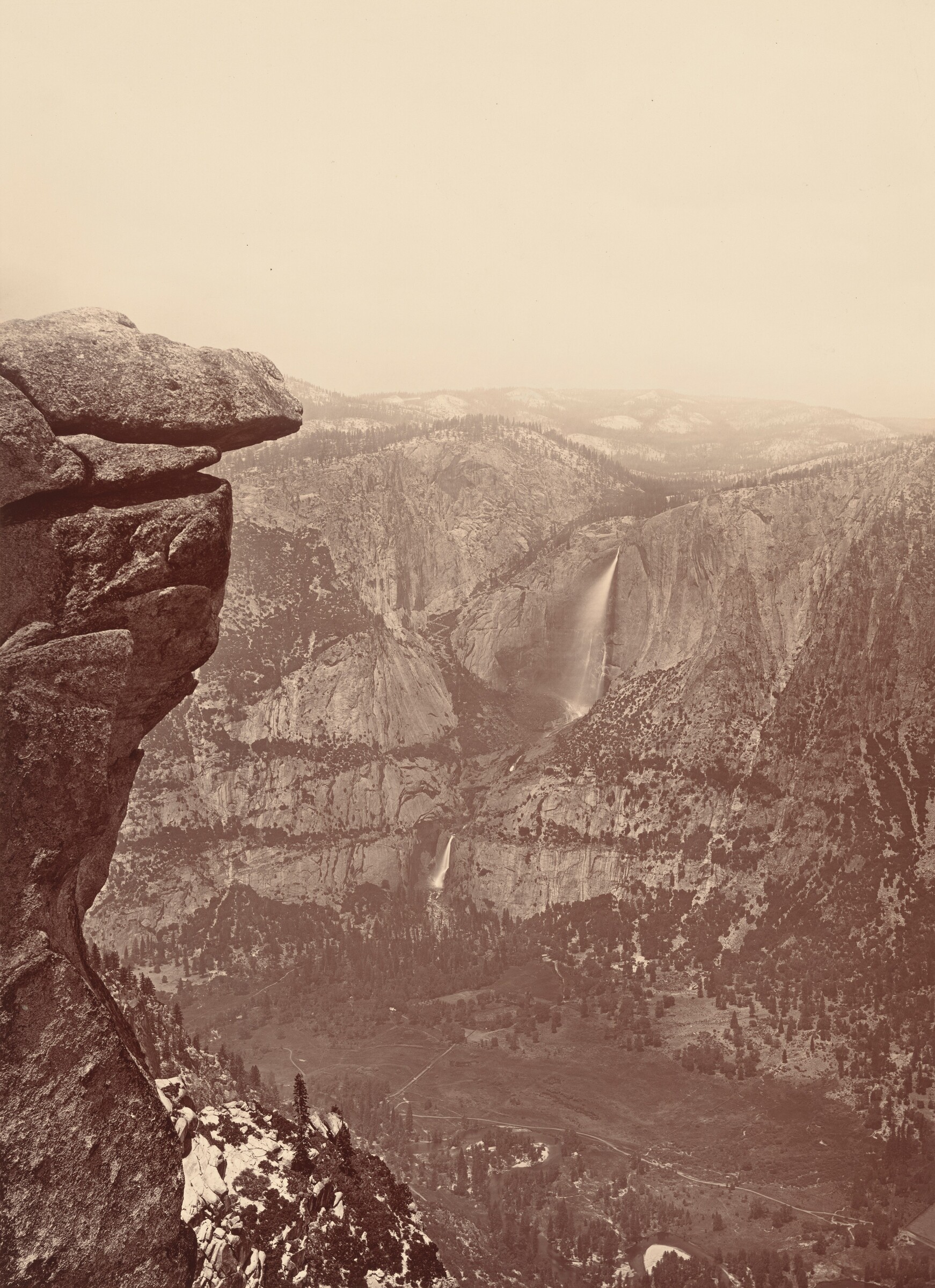 The Yosemite Falls, from Glacier Point, Carleton E. Watkins, 1878-1881